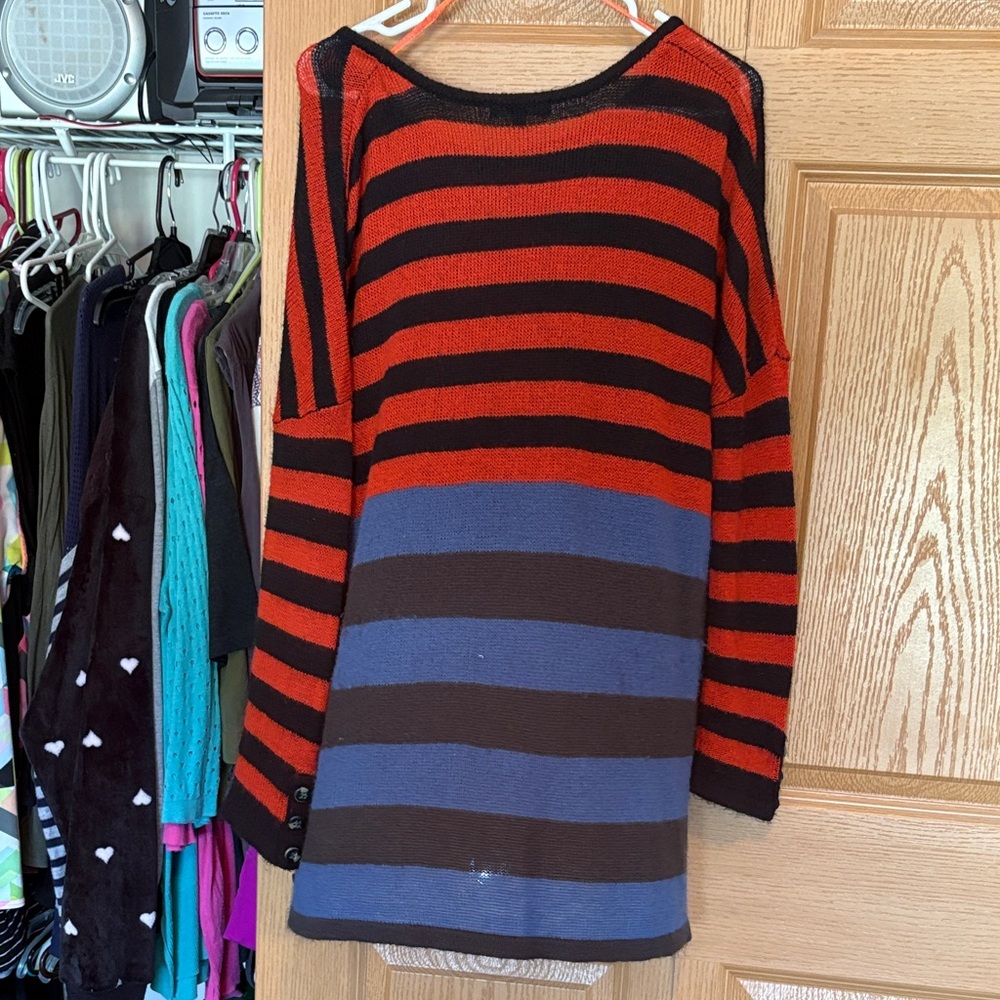 Striped Red and Blue Sweater - Picture 4 of 5